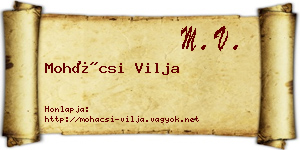 Mohácsi Vilja névjegykártya